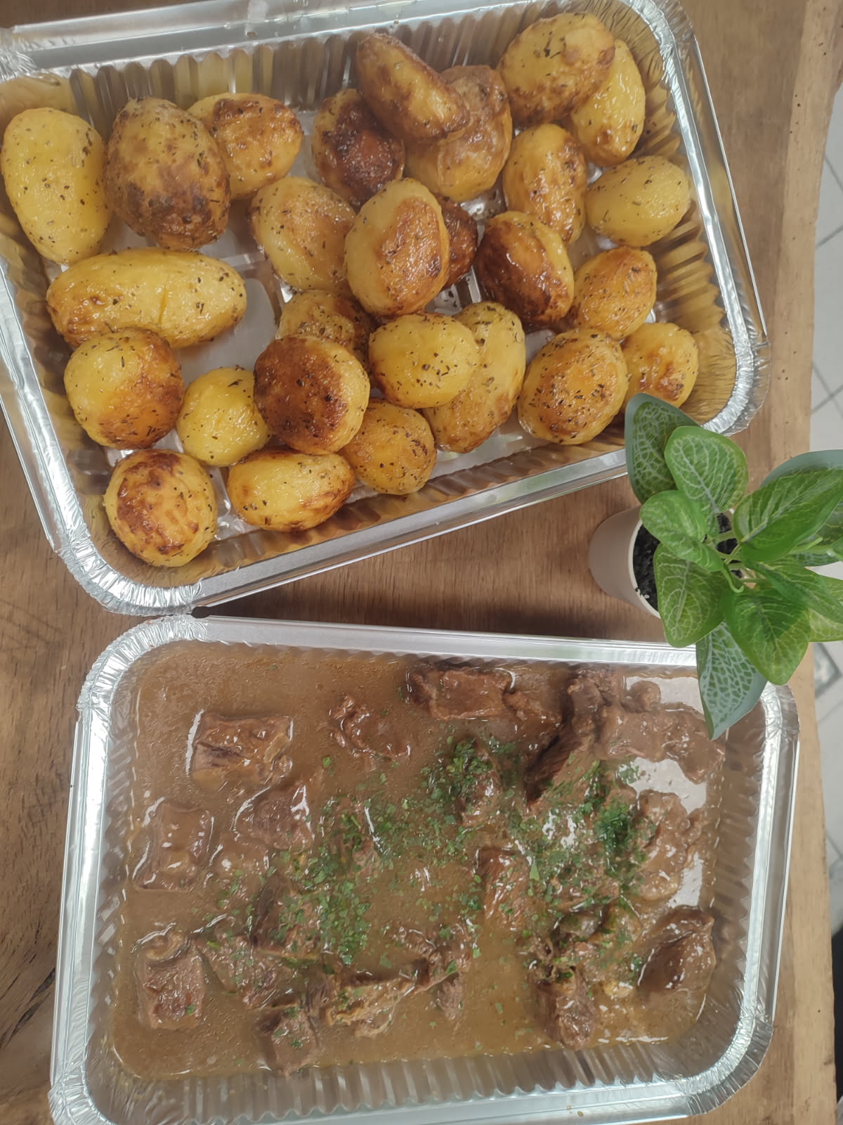 carbonnade flamande et pommes de terre roties 